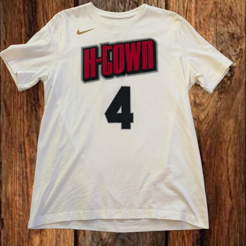Nike Jalen Green Houston Rockets #4 Mens Large NBA T Shirt White